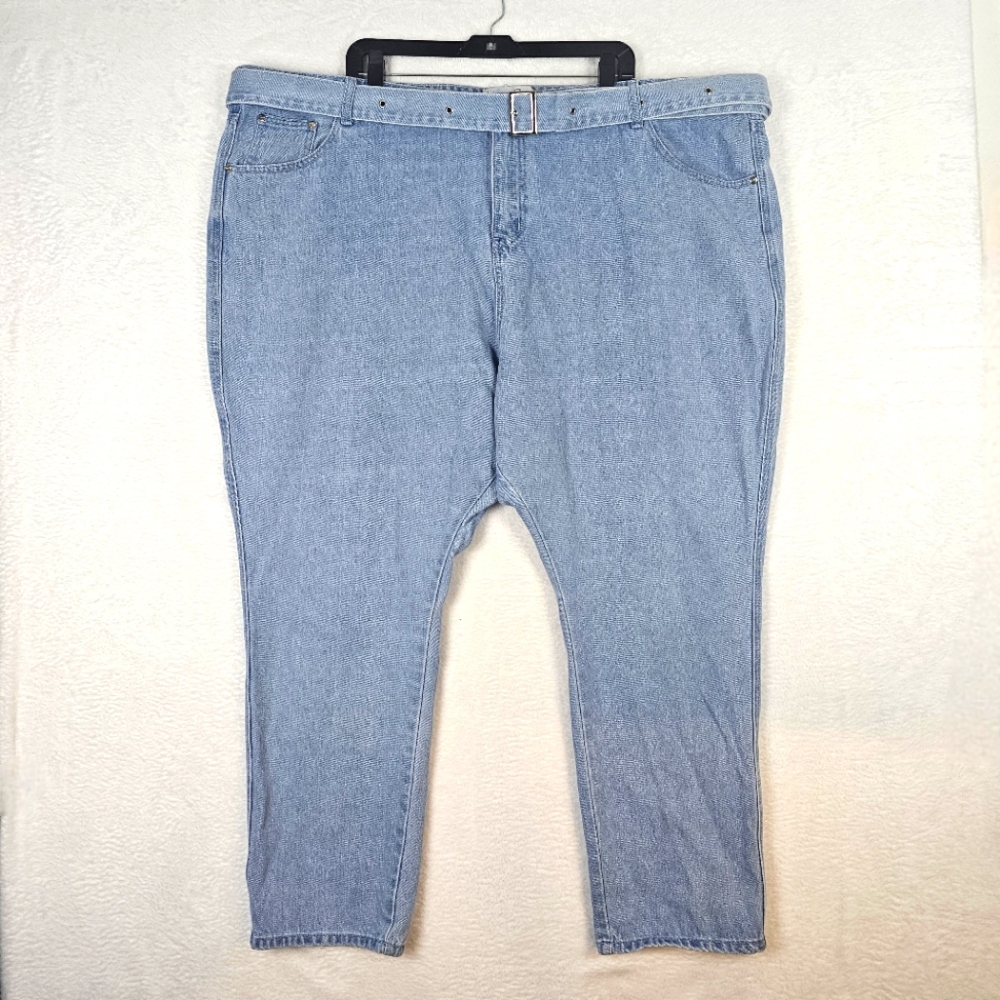Liquor N Poker Womens Jeans Sz 26 Light Wash High-Rise Denim Jeans W/ Denim Belt
